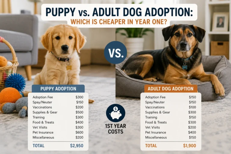 Puppy vs. Adult Dog Adoption: Which Is Cheaper in Year One?