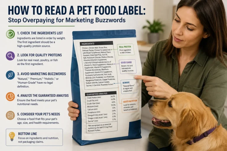How to Read a Pet Food Label: Stop Overpaying for Marketing Buzzwords How to Read a Pet Food Label: Stop Overpaying for Marketing Buzzwords