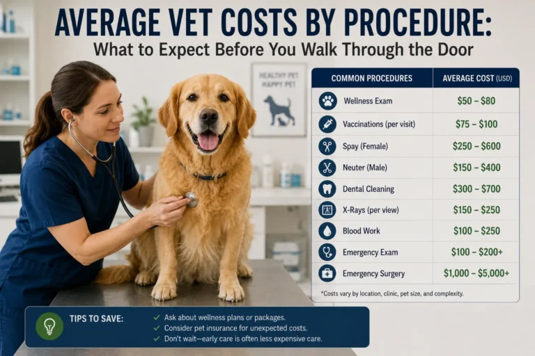 Average Vet Costs by Procedure: What to Expect Before You Walk Through the Door Average Vet Costs by Procedure: What to Expect Before You Walk Through the Door