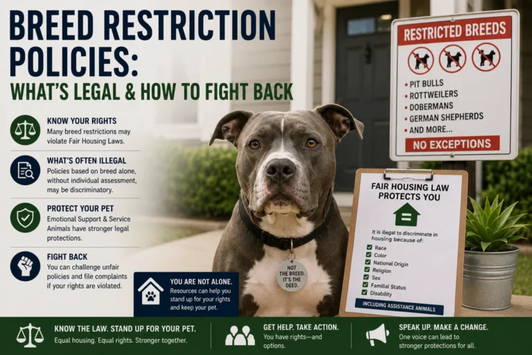 Breed Restriction Policies in Rental Housing: What's Legal, What's Not, and How to Fight Back
