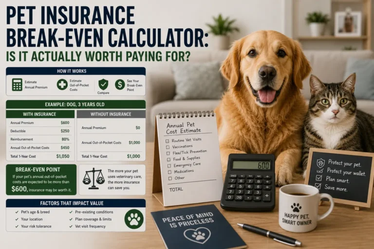 Pet Insurance Break-Even Calculator: Is It Actually Worth Paying For?