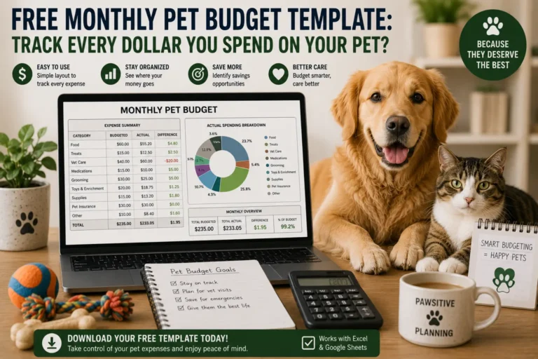 Free Monthly Pet Budget Template: Track Every Dollar You Spend on Your Pet