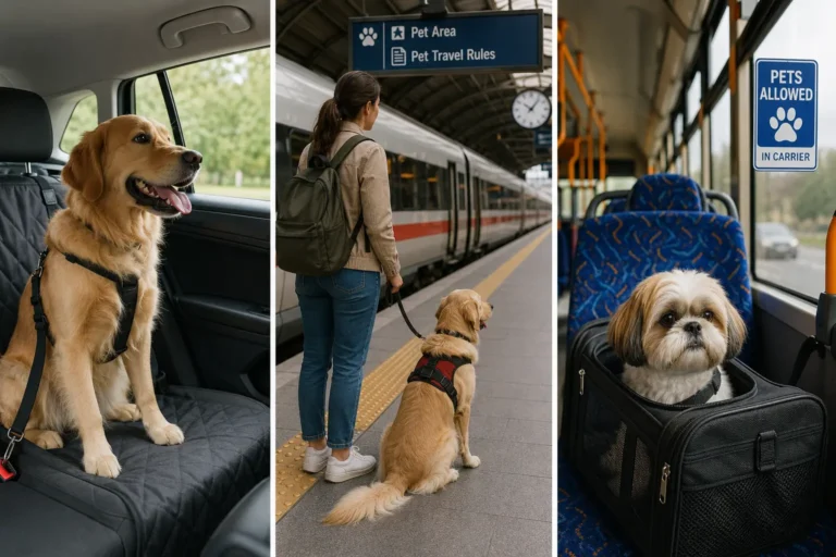 How to Travel With a Pet by Car, Train, and Bus: Rules, Costs, and What to Expect