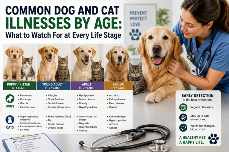Common Dog and Cat Illnesses by Age: What to Watch For at Every Life Stage Common Dog and Cat Illnesses by Age: What to Watch For at Every Life Stage